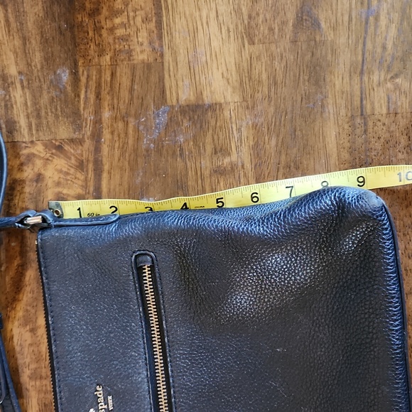 Kate Spade NY Jackson Black Pebbled Leather Crossbody Bag Purse Top Zip - Picture 11 of 12